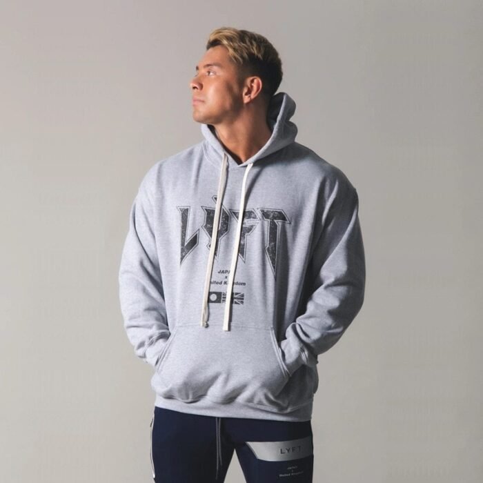 Fashion Simple Men's Hedging Hooded Sweater