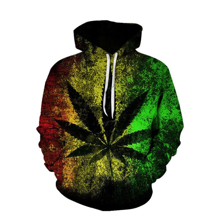 Beach Maple Leaf Couples Sport Sweaters Men And Women Casual Hoodies - Image 2