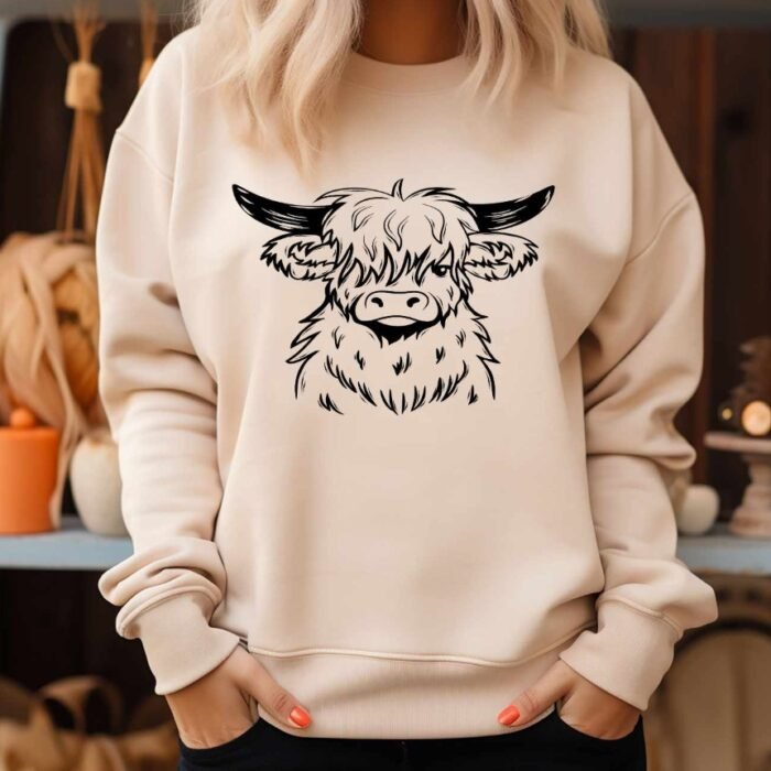 Autumn And Winter European And American Heifer Printed Crew Neck Sweatshirt - Image 3