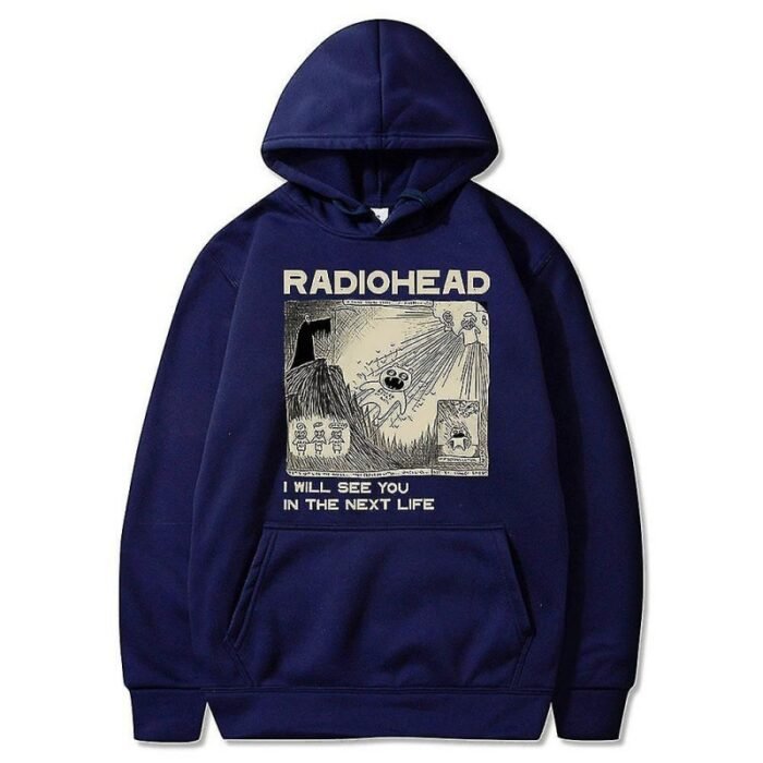 Vintage Radiohead Hoodie Men Fashion Oversized Hoodies - Image 4