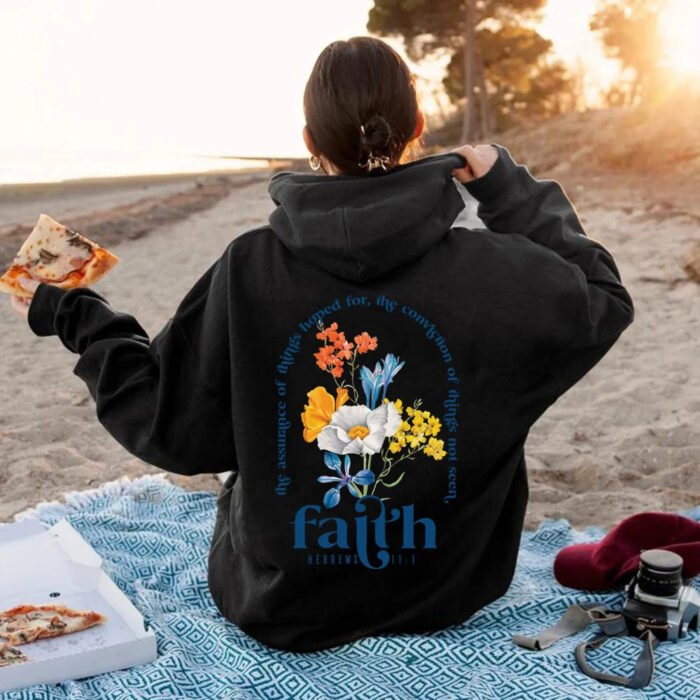Aesthetic Christian Hoodies Bible Verse Hoodie Women - Image 2
