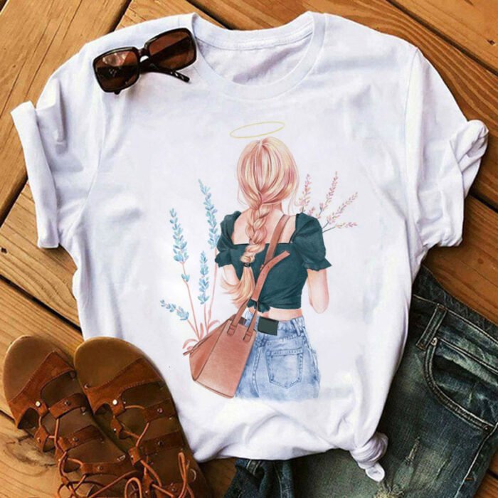 Sunflower Black T-Shirt Loose Short Sleeve T-Shirt - Image 10