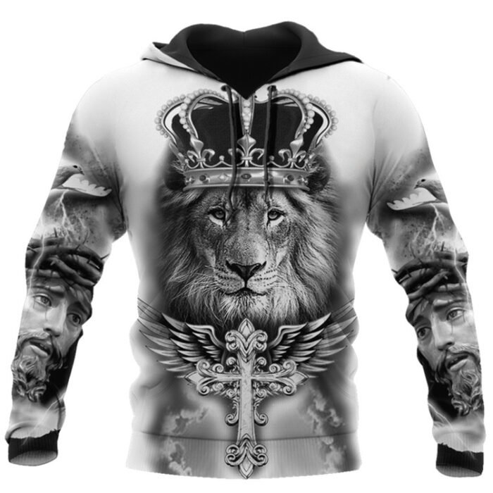 Hoodies For Men Cool Animal-print Street - Image 3